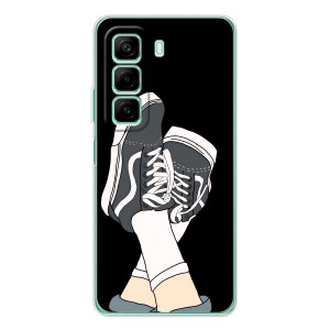 Чехол с Прикольным принтом на Infinix Hot 60 (Кеды)