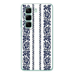 Силиконовый Чехол на Infinix Hot 60 с картинкой Вышиванки – Синяя вышиванка