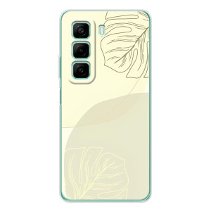 Чехол цветочный дизайн для Infinix Hot 60 (Зелёный фон)