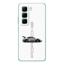 Чехол с авто Порше для Infinix Hot 60 – белый Порше