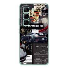 Чехол с авто Порше для Infinix Hot 60 – Коллаж Порше