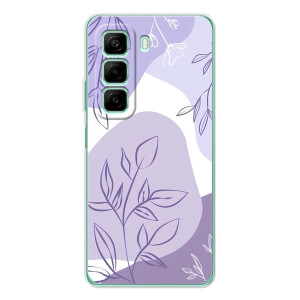 Силконовий чохол з принтом в квітах на Infinix Hot 60