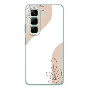 Силконовий чохол з принтом в квітах на Infinix Hot 60