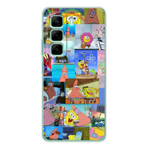 Силиконовый чехол Спанч Боб на Инфиникс Хот 60 (Комиксы Спанч Боб)