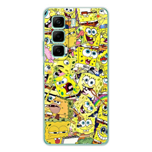 Силиконовый чехол Спанч Боб на Инфиникс Хот 60 (Спанч Боб Арт)