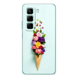 Чехлы с тематикой "ЦВЕТЫ" на Infinix Hot 60 (Цветок-мороженное)
