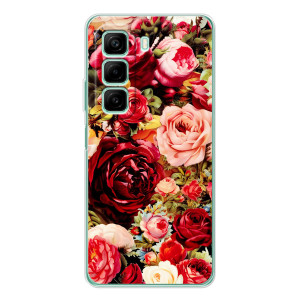 Силиконовый бампер с принтом (цветочки) на Инфиникс Хот 60 (Букет цветов)