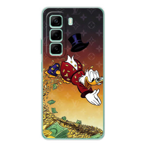 Силиконовый чехол для Infinix Hot 60 (Скрудж Луи Виттон)