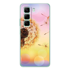 Силиконовый Чехол с одуванчиками на Infinix Hot 60 – Цветок-одуванчик