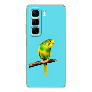Силиконовый чехол с птичкой на Infinix Hot 60 – Попугайчик