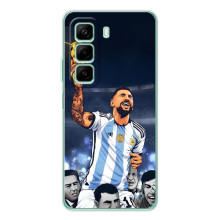 Чехлы для Infinix Hot 60i (Leo чемпион) (AlphaPrint) (Месси с кубком)