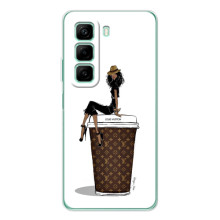 Чехлы Луи Витон для Infinix Hot 60i (AlphaPrint - LOUIS VUITTON) (кофе LOUIS VUITTON)