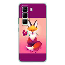 Чохли з картинкою Лисичка для Infinix Hot 60i (VPrint) (Лиса з трояндою)