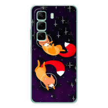 Чохли з картинкою Лисичка для Infinix Hot 60i (VPrint) (Лисички космонавти)
