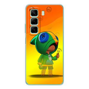 Чехол Бравл Старс для Infinix Hot 60i – LEON в кофте