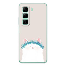 Чохол на тематику: Коти для Infinix Hot 60i (Білий котик)