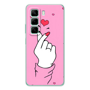 Чохол з принтом для Infinix Hot 60i (AlphaPrint - Знак сердечка)