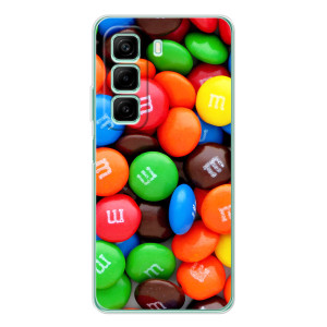 Чехол с изображением  вкусной еды для Infinix Hot 60i – Разноцветные M&M'S