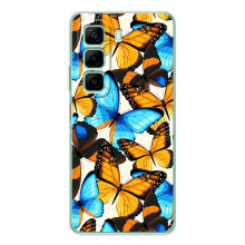 Чехол с принтом для Хот 60и - (Прикольные) (AlphaPrint) (Яркие бабочки)