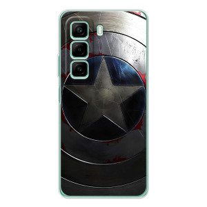 Чехол с Щитом Капитана Америки на Infinix Hot 60i – Ретро Щит Капитана