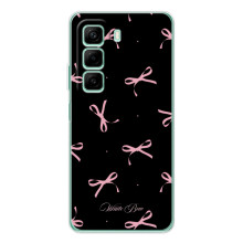 Чехол с бантиками на Хот 60и (Банты на черном)