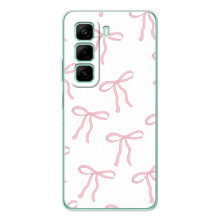 Чехол с бантиками на Хот 60и (Розовые бантики)
