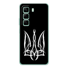 Чехол с украинским гербом на Infinix Hot 60i (Герб на черном)