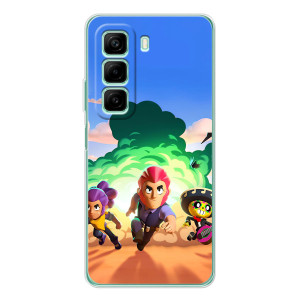 Силиконовый Чехол на Infinix Hot 60i с картинкой Brawl Stars – Бравел Старс