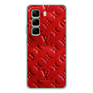 Текстурний Чохол Louis Vuitton для Хот 60і (Червоний ЛВ)