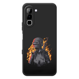 Чохол з картинкою "Герой Pubg" на Infinix Hot 70 (В полум'ї)