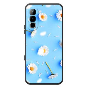 Чохол з Квітами для Infinix Hot 70 (ромашки на блакитному)