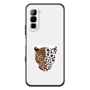 Чохол з леопардовим принтом на Infinix Hot 70 – Леопард на білому
