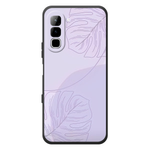 Чохол квітковий дизайн для Infinix Hot 70 (Монстера фіолетова)