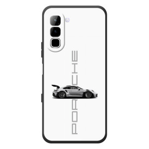 Чехол с авто Порше для Infinix Hot 70 – белый Порше