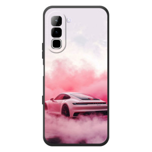 Чехол с авто Порше для Infinix Hot 70 – Розовый Порше