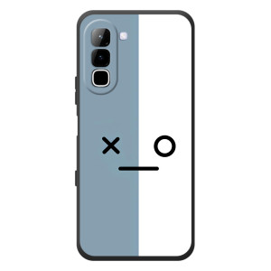 Чохли (ТПУ) (смішні стікери) для Infinix Hot 70 – Сіро-білий