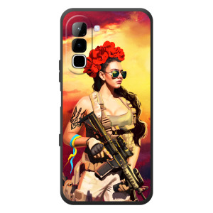 ЗСУ Чохли (TPU) для Infinix Hot 70 – Жінка солдат