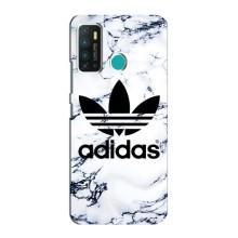 Чехлы Адидас для Infinix Hot 9 / Hot 9 Pro (AlphaPrint) (Адидас на мраморе)