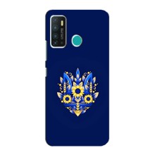 Чехлы для Infinix Hot 9 / Hot 9 Pro  Укр. Символика (AlphaPrint) (Цветочный Герб)