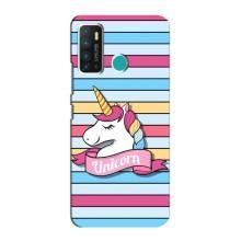 Чехол для Инфиникс Хот 9 / Хот 9 Про - (Единорожки - Новинки) (AlphaPrint) (Unicorn)