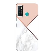 Мраморный чехол на Infinix Hot 9 / Hot 9 Pro (VPrint) (Тройной мрамор)