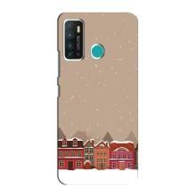 Новогодние, Праздничные Чехлы для Infinix Hot 9 / Hot 9 Pro - 2024 год (Зимний город)
