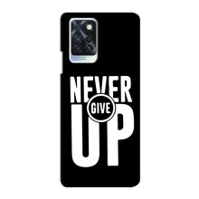 Силіконовый Чохол на Infinix Note 10 Pro з картинкою НАЙК (Never Give UP)