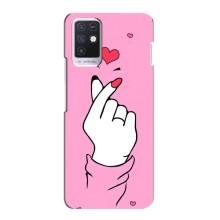 Чехол с принтом для Infinix Note 10 (AlphaPrint - Знак сердечка)