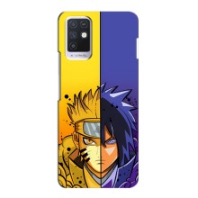 Купить Чехлы на телефон с принтом Anime для Инфиникс Нот 10 – Naruto Vs Sasuke