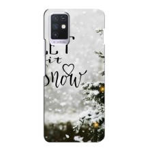 Новогодние, Праздничные Чехлы для Infinix Note 10 - 2024 год (Let it snow)