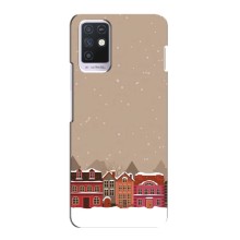 Новогодние, Праздничные Чехлы для Infinix Note 10 - 2024 год (Зимний город)