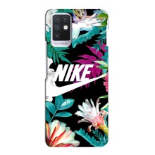 Силиконовый Чехол на Infinix Note 10 с картинкой Nike (Цветочный Nike)