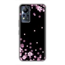 Чехол для Инфиникс Ноут 11 Про - с принтом (Дизайнерские) (AlphaPrint) (Цветочки маленькие)