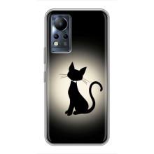 Чехол с принтом для Infinix Note 11 Pro (AlphaPrint) Модные коты (Силуэт котика)